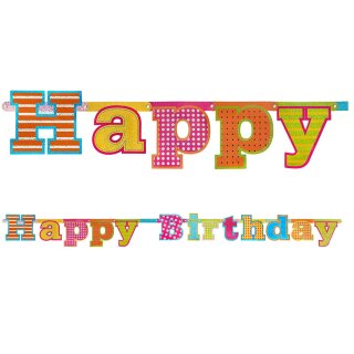 Girlande Happy Birthday 1,66m