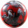 Set Bowlingball Pro Bowl rot schwarz silber und Tasche Deluxe 8 lbs