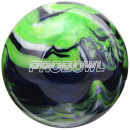 Set Bowlingball Pro Bowl grün dunkelblau silber und Tasche Deluxe 15 lbs