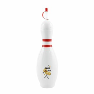 Bowling Pin Trinkflasche Happy B-Day Bowling