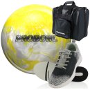 Pro Bowl Bowling Set Ball Bowlingschuhe weiß schwarz Bowlingtasche