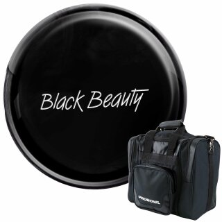 Set Bowling Ball Pro Bowl Black Beauty und Tasche Deluxe